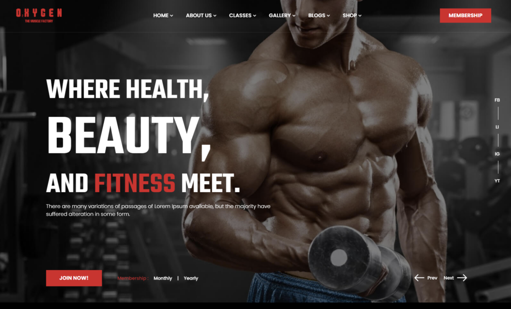 Website Gym Impian: Raih Member Baru dengan Desain Memukau